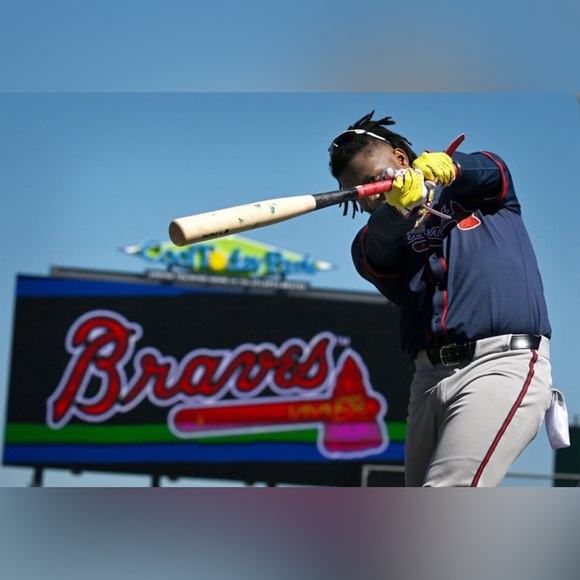 Nike Atlanta Braves Ronald Acuna Jr Navy Jersey MLB Baseball Men’s Sz: XL - Picture 3 of 6